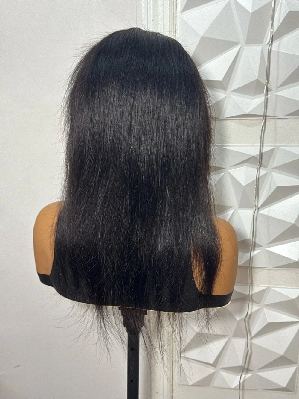 100% Human Hair 16 inches 4x4 Closure Wig | Glueless Natural Black Wig